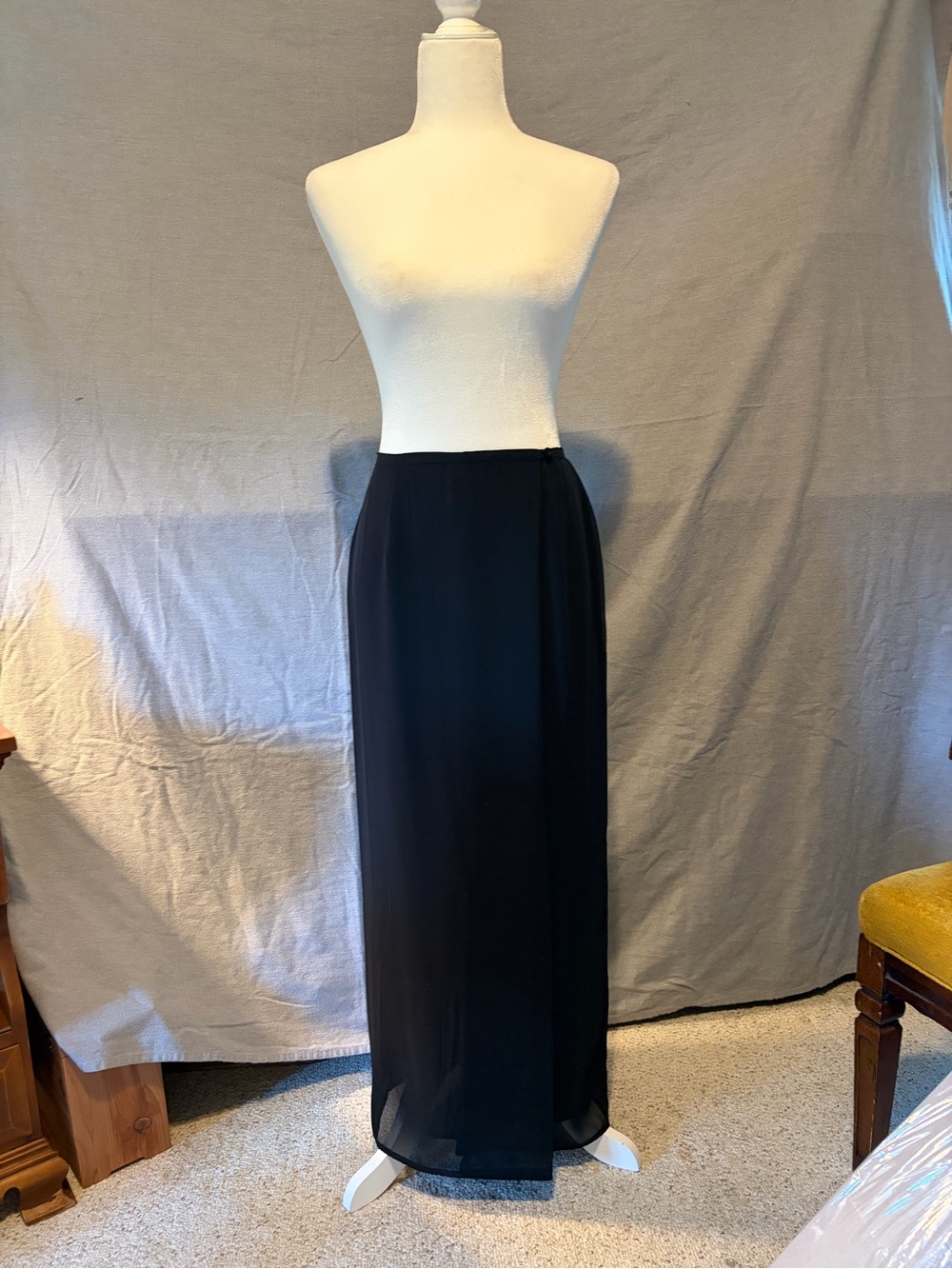 Express Black Maxi Slip Skirt